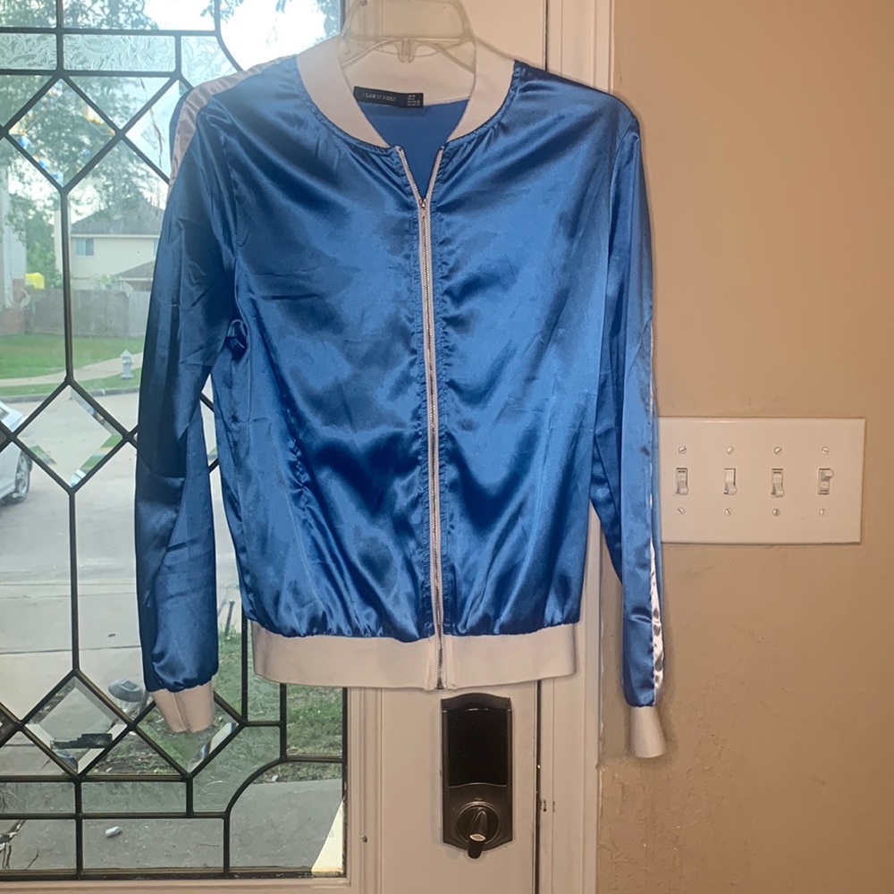 Blue and white jacket
